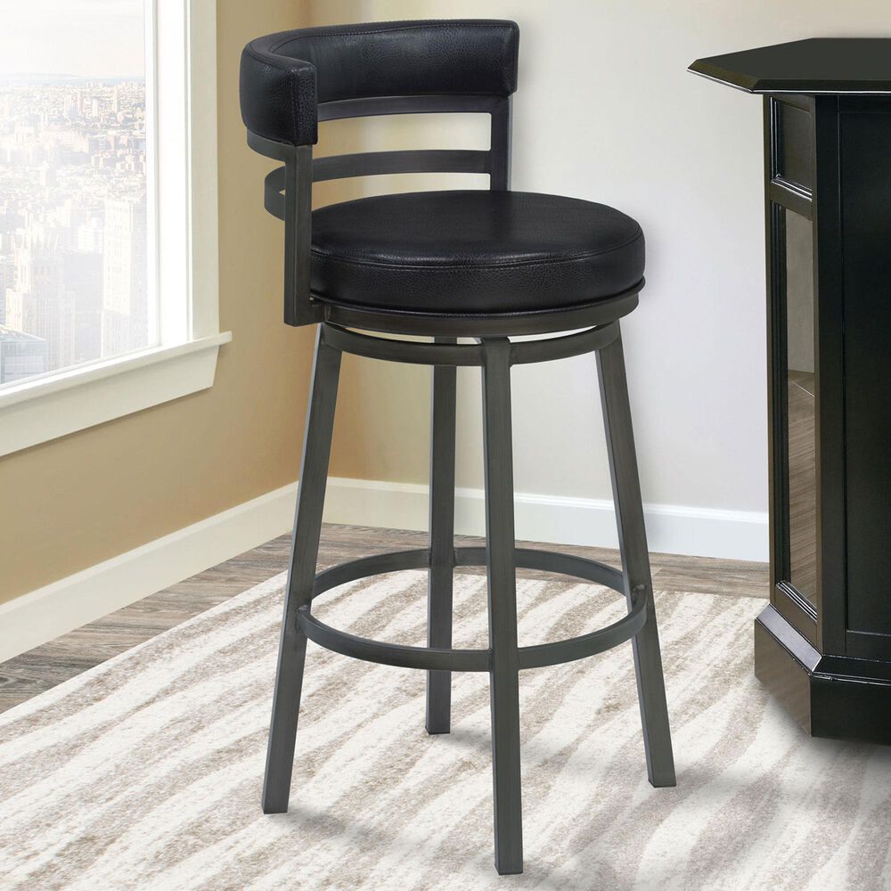 Blue River Titana 26&quot; Swivel Counter Stool with Ford Black Cushion in Mineral, , large