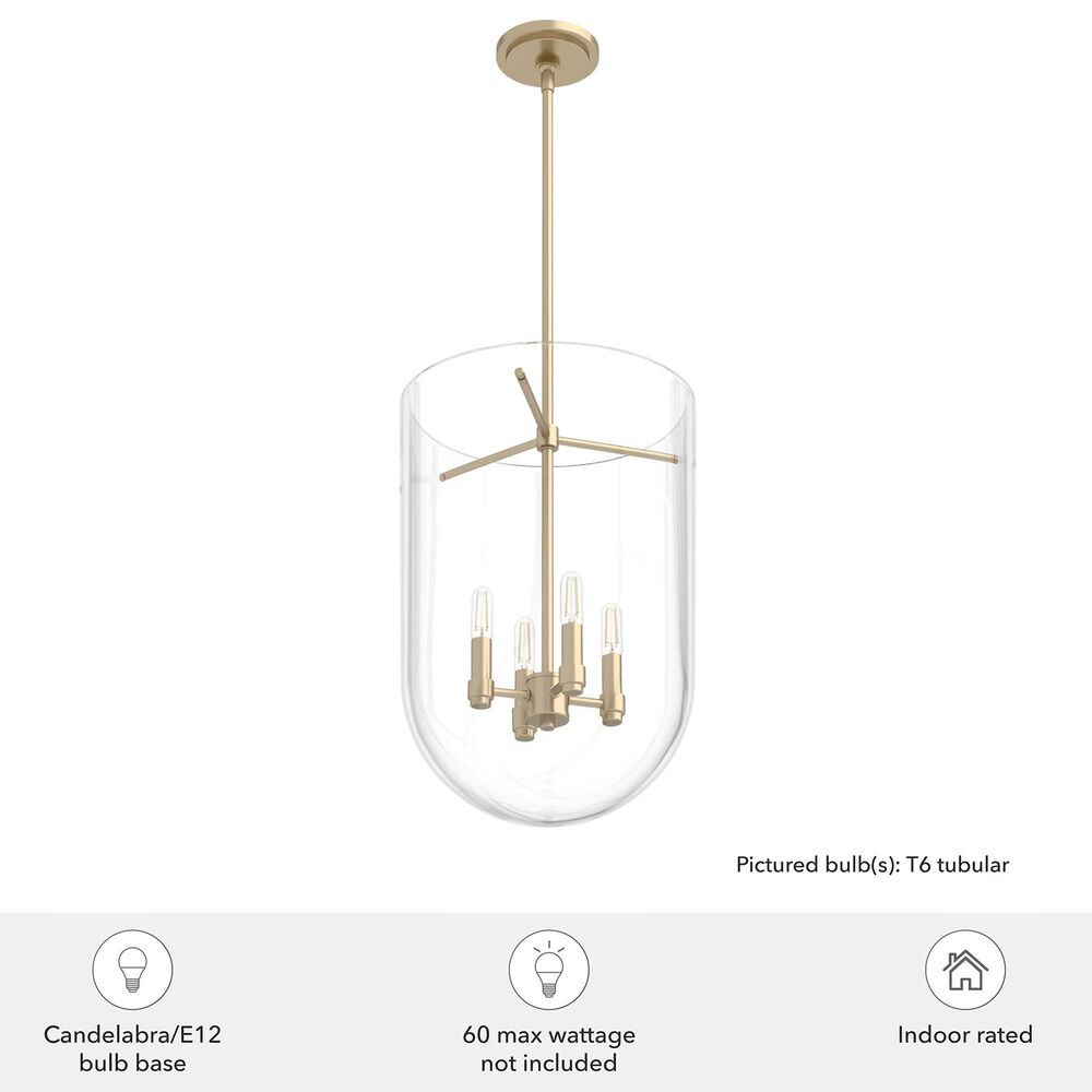 Hunter Sacha 4-Light Pendant in Alturas Gold, , large