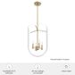 Hunter Sacha 4-Light Pendant in Alturas Gold, , large