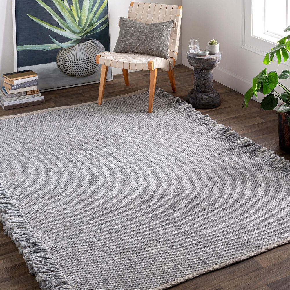 Surya Azalea 10&#39; x 14&#39; Light Gray, Medium Gray, Black and Cream Indoor/Outdoor Area Rug, , large