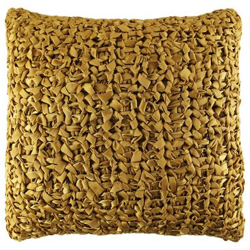 Ann Gish Ribbon Knit 20" x 20" Throw Pillow in Gold, , large