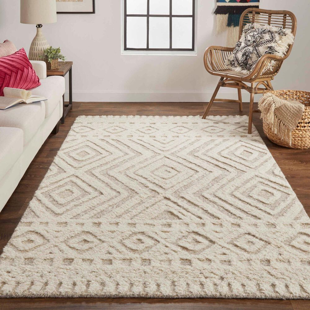 Feizy Rugs Anica 5&#39; x 8&#39; Beige Area Rug, , large