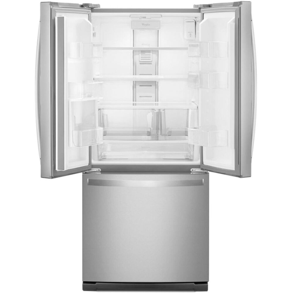 Whirlpool WRFA60SMHZ 30 Inch French Door Refrigerator with  Factory-Installed Icemaker, Spillproof Glass Shelves, Tuck Shelf,  Full-Width Pantry Drawer, Condiment Caddy, Humidity-Controlled Crispers,  Adjustable Gallon Door Bins, FreshFlow™ Produce