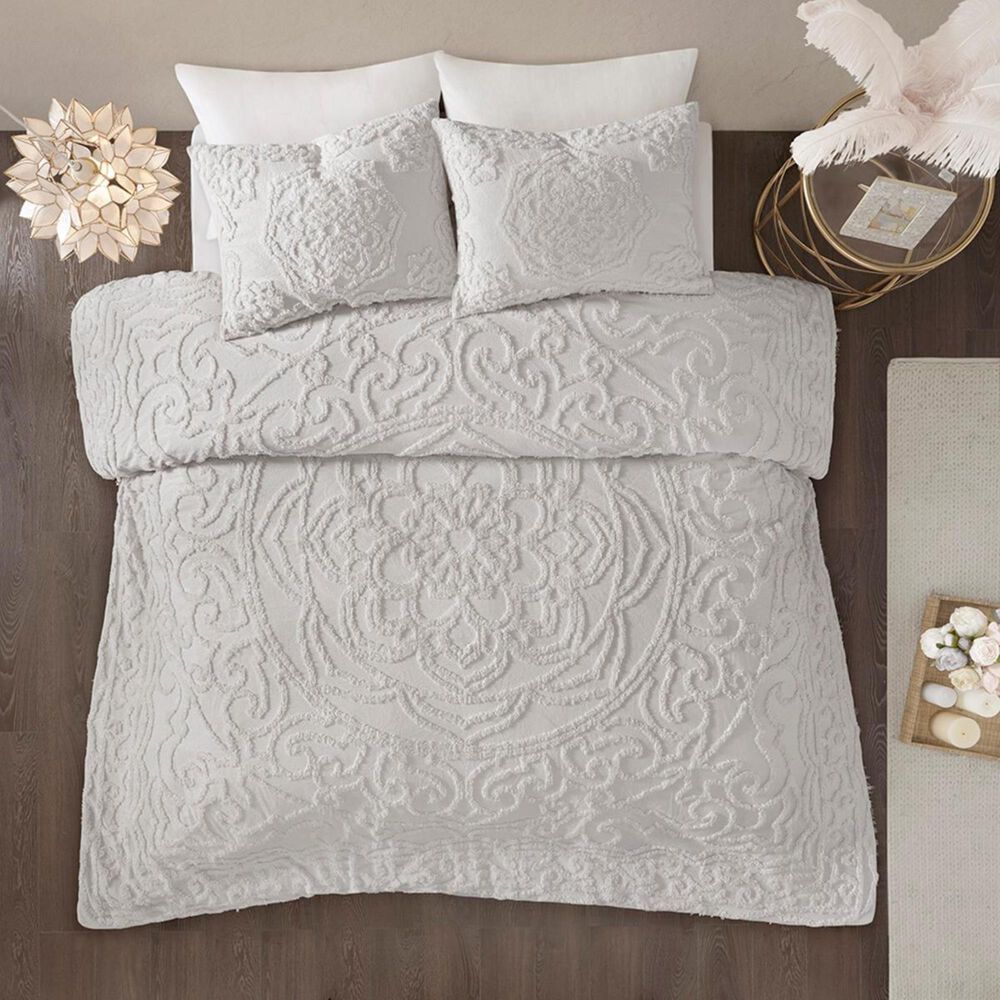 Hampton Park Laetitia 3-Piece Queen Comforter Set in Gray, , large