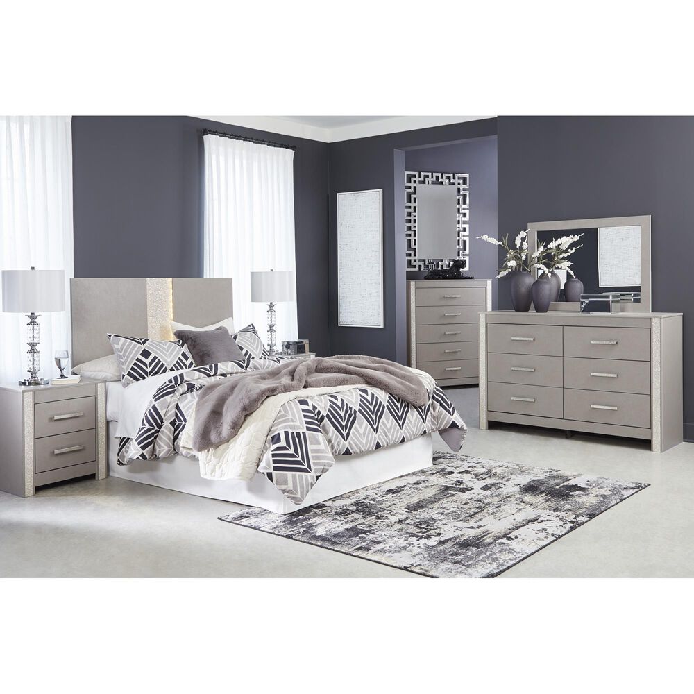 Signature Design by Ashley Surancha 4 Piece Full Panel Bedroom Set in Gray, , large