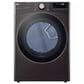 LG 4.5 Cu. Ft. Front Load Washer and 7.4 Cu. Ft. Gas Dryer Laundry Pair with Pedestals in Black Steel, , large