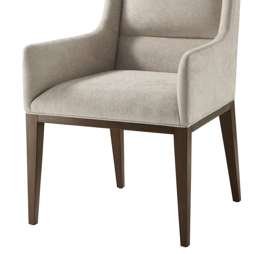 Theodore Alexander Lido Upholstered Dining Arm Chair in Bistre, , large