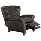 Smith Brothers Leather Push Back Recliner in Charcoal, , large