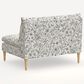 Rifle Paper Co Crafted by Cloth and Company Louie Loveseat in Aviary Black/Cream, , large