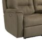 Flexsteel Arlo Power Reclining Console Loveseat with Headrest and Lumbar in Fossil, , large