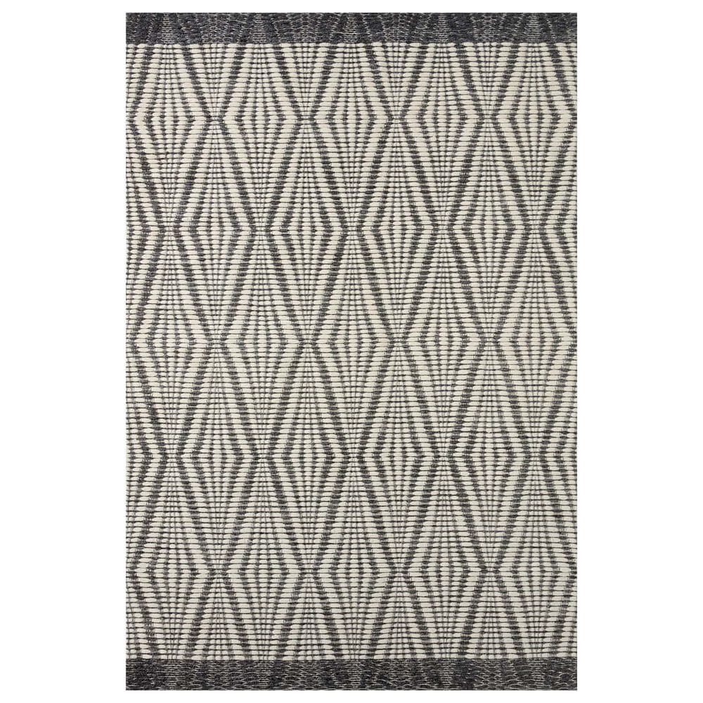 Loloi Kenzie 2"3" x 3"9" Ivory and Charcoal Area Rug, , large