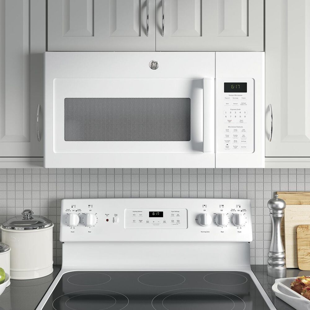 GE Appliances 1.7 Cu. Ft. Over-the-Range Microwave with Sensor in White, , large