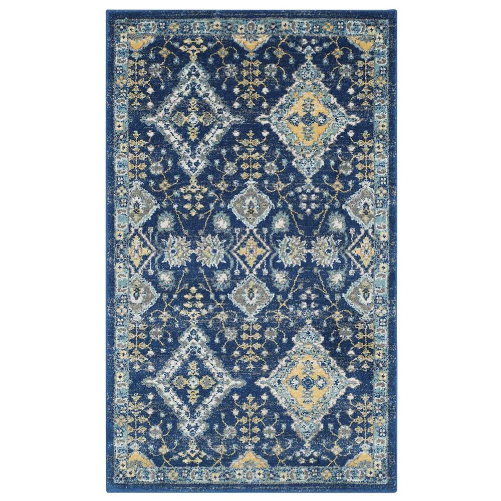 Safavieh Evoke EVK224A-3 3&#39; x 5&#39; Royal and Ivory Area Rug, , large