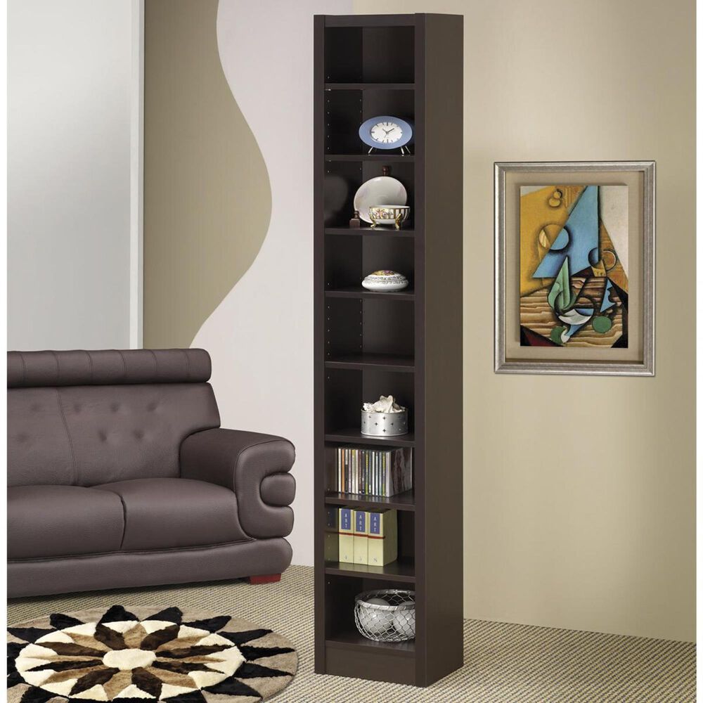 Pacific Landing Narrow Bookcase in Dark Wood, , large