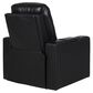 MotoMotion Leather Power Recliner with Power Headrest in Black, , large