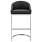 Blue River Katherine 30" Bar Stool with Black Cushion in Brushed Stainless Steel, , large