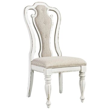 Belle Furnishings Magnolia Manor Side Chair in Antique White, , large