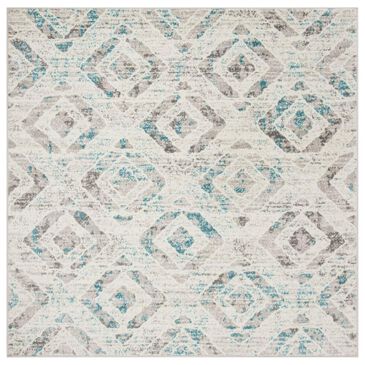 Safavieh Skyler SKY190D 4" Square Ivory and Blue Area Rug, , large