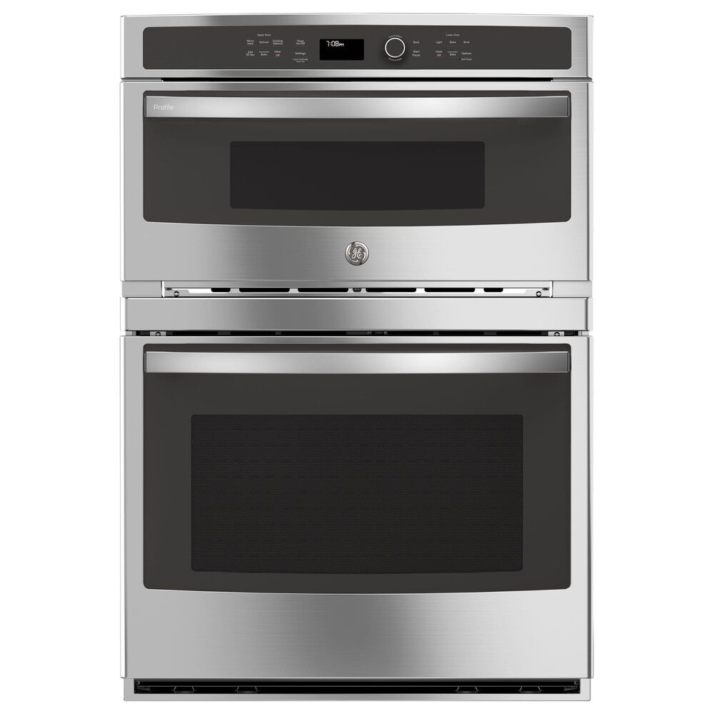 GE Profile 2-Piece Kitchen Package with Stainless Steel 30&quot; Built-In Combination Convection Wall Oven and 36&quot; Induction Cooktop in Black, , large