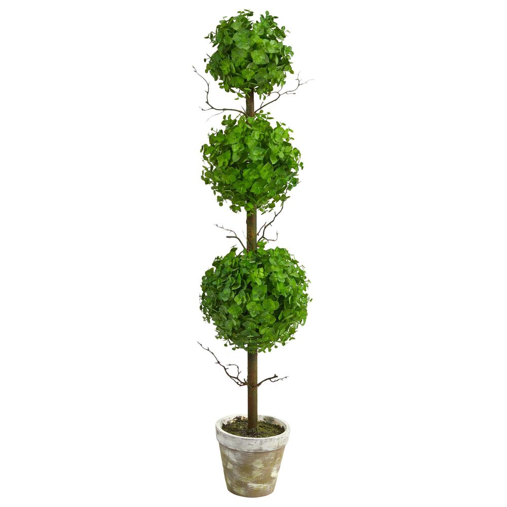 2 Pcs 36 in Tall Green Stems Artificial Eucalyptus Greenery