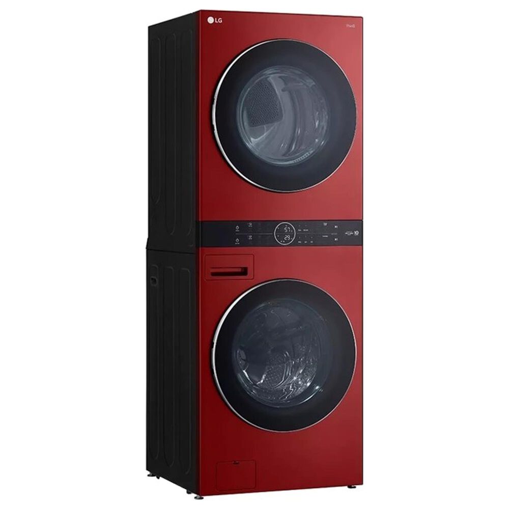 LG 4.5 Cu. Ft. Washer and 7.4 Cu. Ft. Electric Dryer WashTower with Steam Clothing Styler in Candry Apple Red and Mirror, , large
