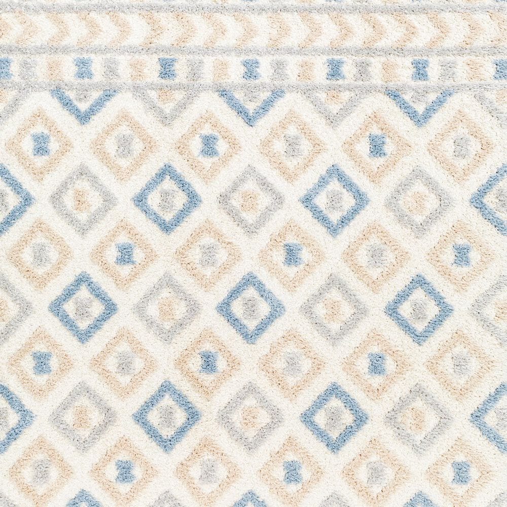 Surya Rodos RDO2337 5&#39;3&quot; x 7&#39; Beige, Ivory, Denim and Light Gray Area Rug, , large