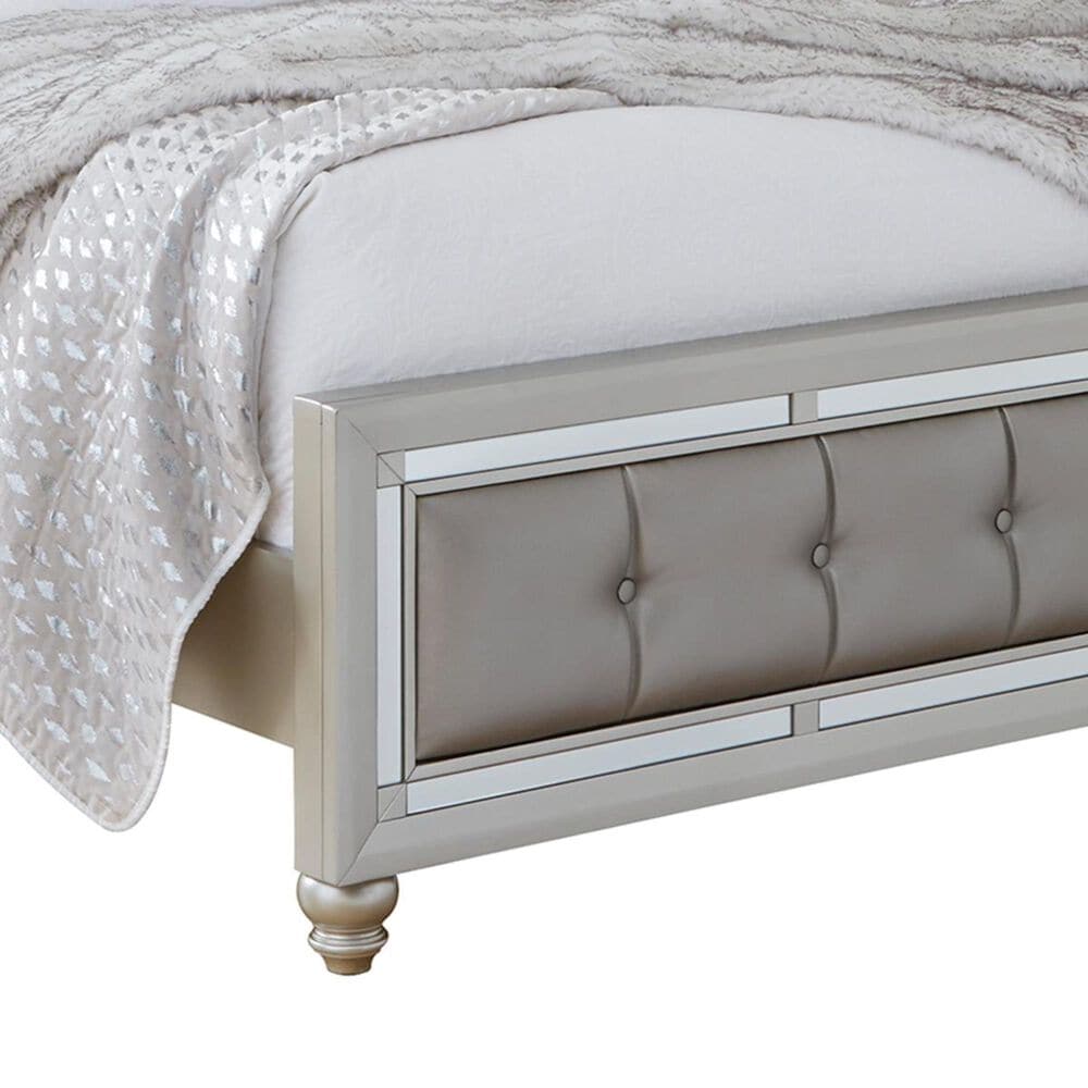 Global Furniture USA Riley King Tufted Panel Bed in Silver, , large