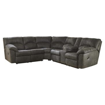 Signature Design by Ashley Tambo 2-Piece Manual Reclining Curved Sectional in Gray, , large