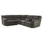 Signature Design by Ashley Tambo 2-Piece Manual Reclining Curved Sectional in Gray, , large