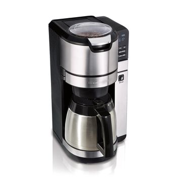 Hamilton Beach 10-Cup Programmable Grind and Brew Coffee Maker in Black and Stainless Steel, , large