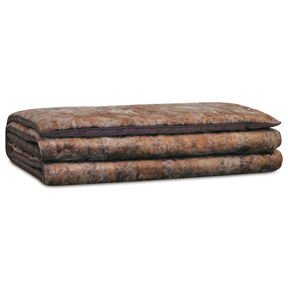 Eastern Accents Priscilla King Bed Scarf in Heidi Copper and Edris Charcoal, , large