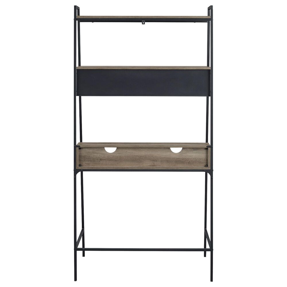 Walker Edison Arlo Ladder Computer Desk in Grey Wash, , large