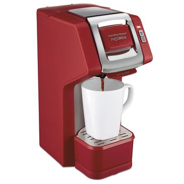 Hamilton Beach 14 Oz FlexBrew Single Serve Coffee Maker in Red, , large