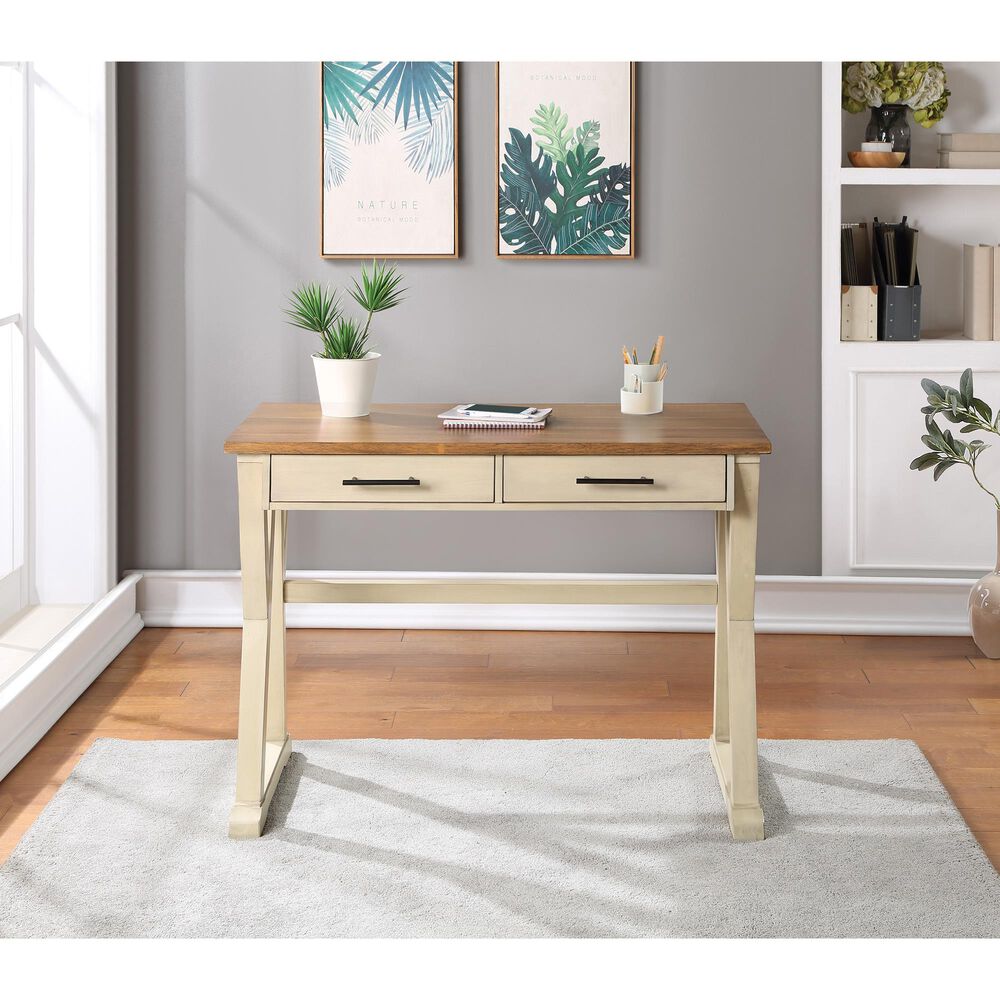 OSP Home Jericho Rustic Writing Desk in Antique White, , large