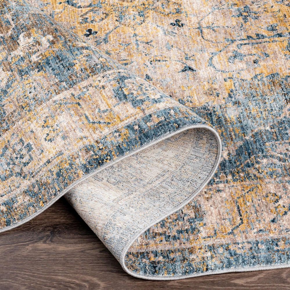 Surya Mirabel 2&#39;7&quot; x 4&#39; Teal, Aqua, Mustard, Olive, Taupe, Gray and Beige Area Rug, , large