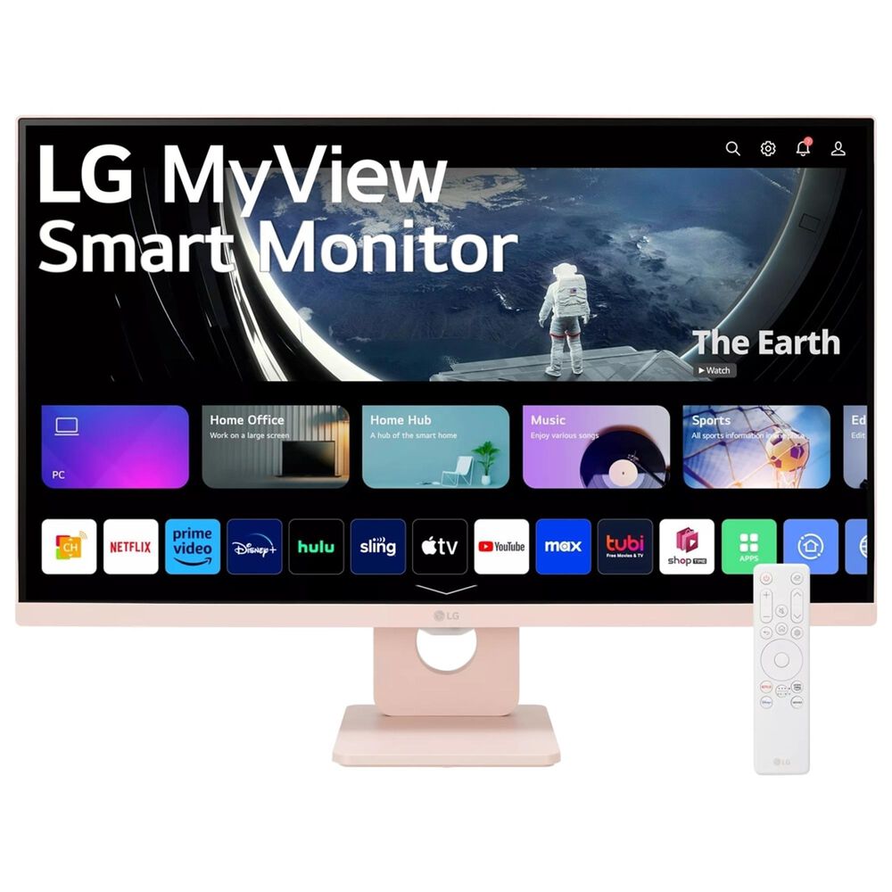 Lg Electronics 27" Full HD IPS MyView Smart Monitor with webOS and Built-in Speakers in Pink, , large