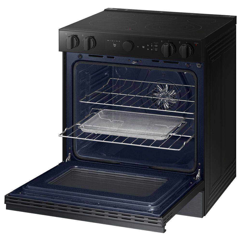 Samsung Bespoke 6.3 Cu. Ft. Smart Slide-In Electric Range with Air Fry and Convection in Matte Black Steel, , large