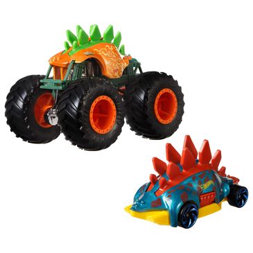 Hot Wheels Monster Trucks - 1:64 2Pack Motosaurus with Extra Car, , large