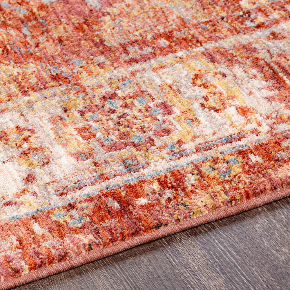 Surya Mirabel MBE-2318 2&#39;7&quot; x 7&#39;3&quot; Burnt Orange, Rust, Teal, Olive, Gray and Beige Runner, , large