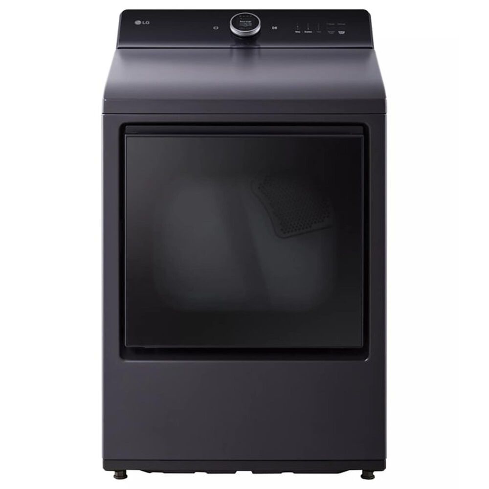 LG 7.3 Cu. Ft. Rear Control Gas Dryer with LG EasyLoad Door, AI Sensing and TurboSteam in Matte Black, , large