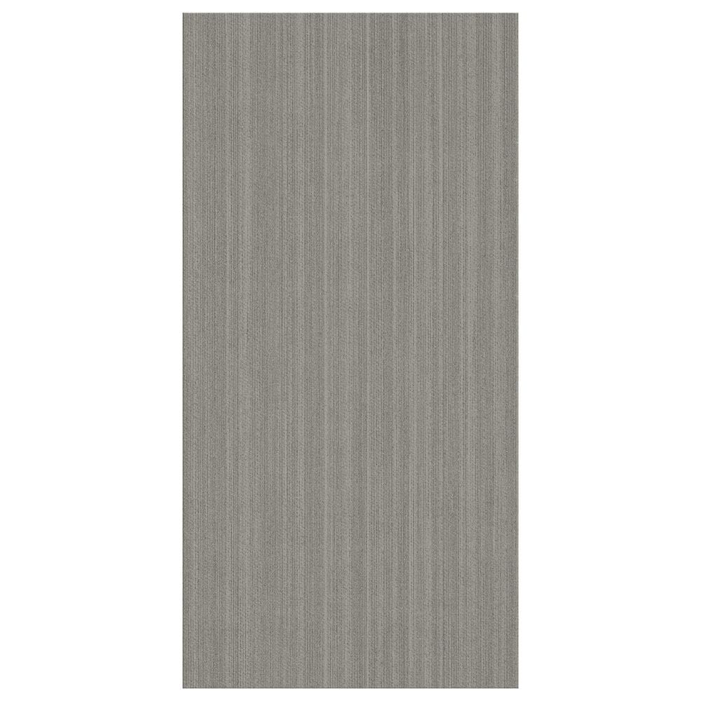 Dal-Tile Fabric Art Modern Linear Medium Gray 12" x 24" Porcelain Tile, , large