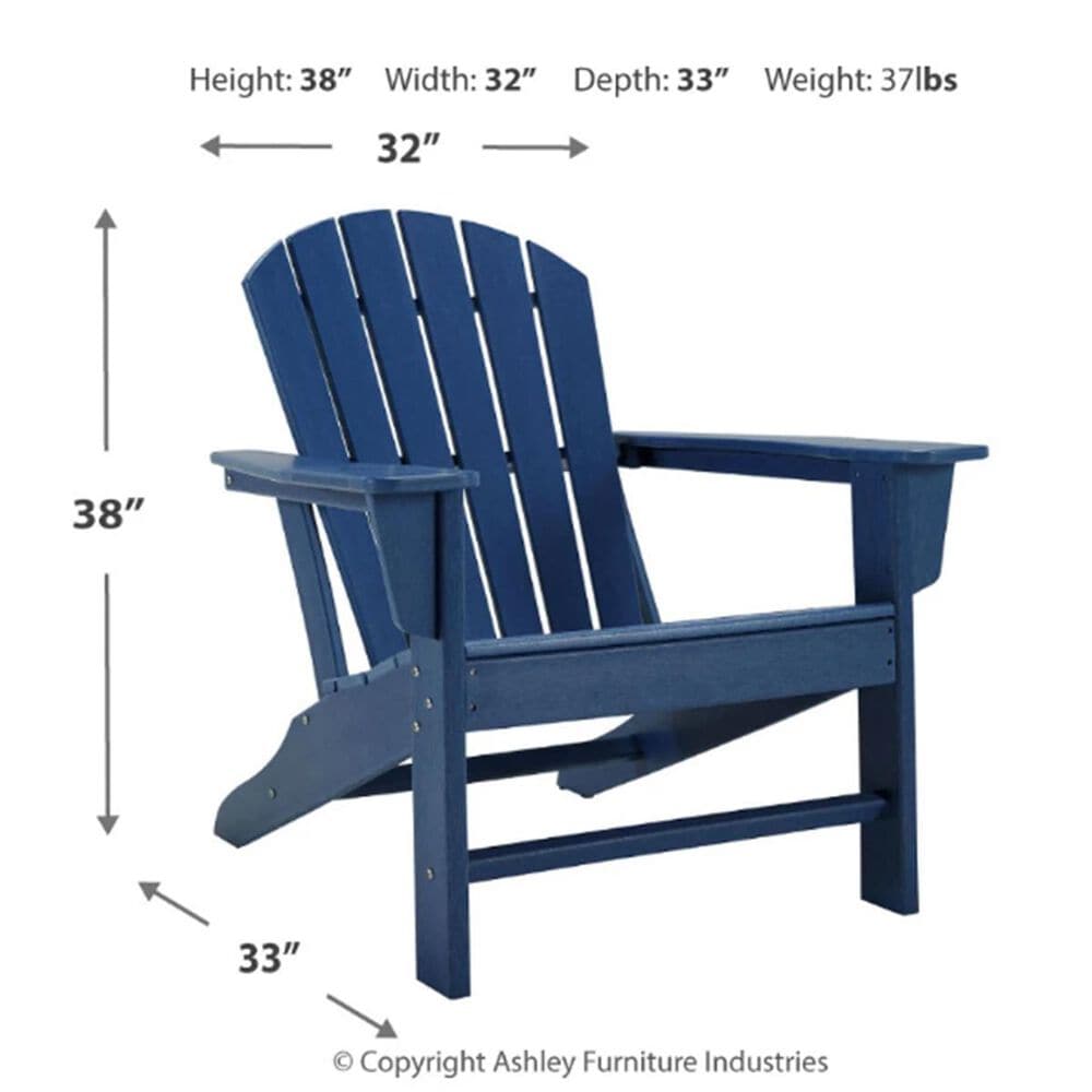 Signature Design by Ashley Sundown Treasure Adirondack Chair in Blue, , large