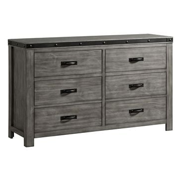 Mayberry Hill Wade 6-Drawer Dresser in Brushed Ash Gray, , large