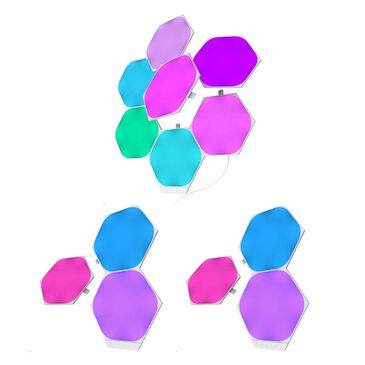 Nanoleaf Shapes Hexagon 7-Piece Smarter Kit + 2 Shapes Hexagon 3-Piece Expansion Packs, , large