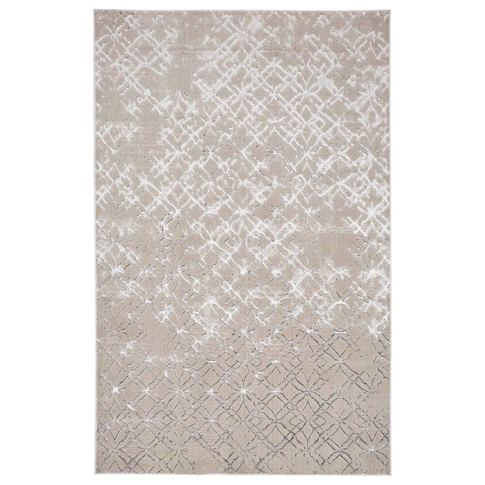 Feizy Rugs Micah 5" x 8" Beige and Silver Area Rug, , large