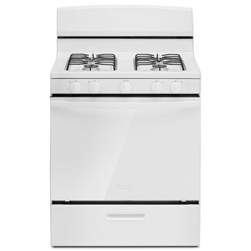 Amana 30" Freestanding Gas Range with Easy-Clean Glass Door in White, , large