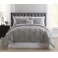 Pem America Pueblo Pleated 6-Piece Queen Bed in a Bag in Grey, , large