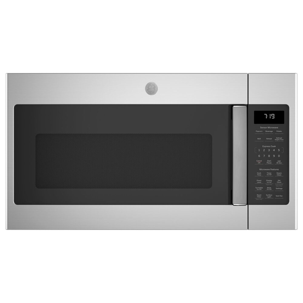 GE 2-Piece Kitchen Package with 30&quot; Smart Slide-In Front-Control Gas Range and 1.9 Cu. Ft. Microwave Oven in Stainless Steel, , large