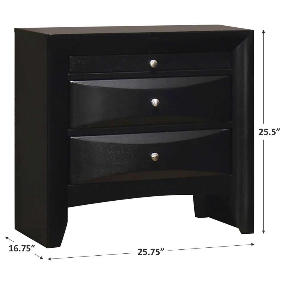 Pacific Landing Briana 2 Drawer Nightstand in Black, , large