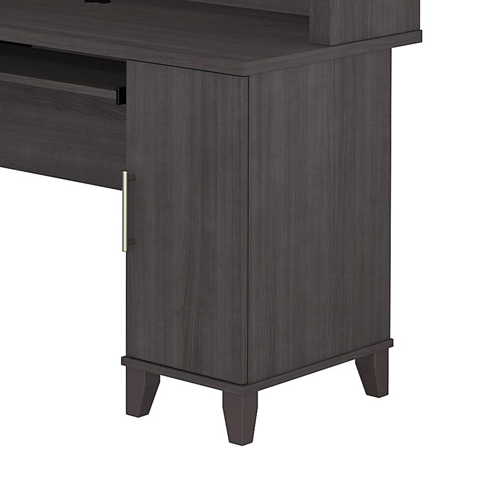 Bush Somerset 60&quot; L-Shaped Desk with Hutch in Storm Gray, , large